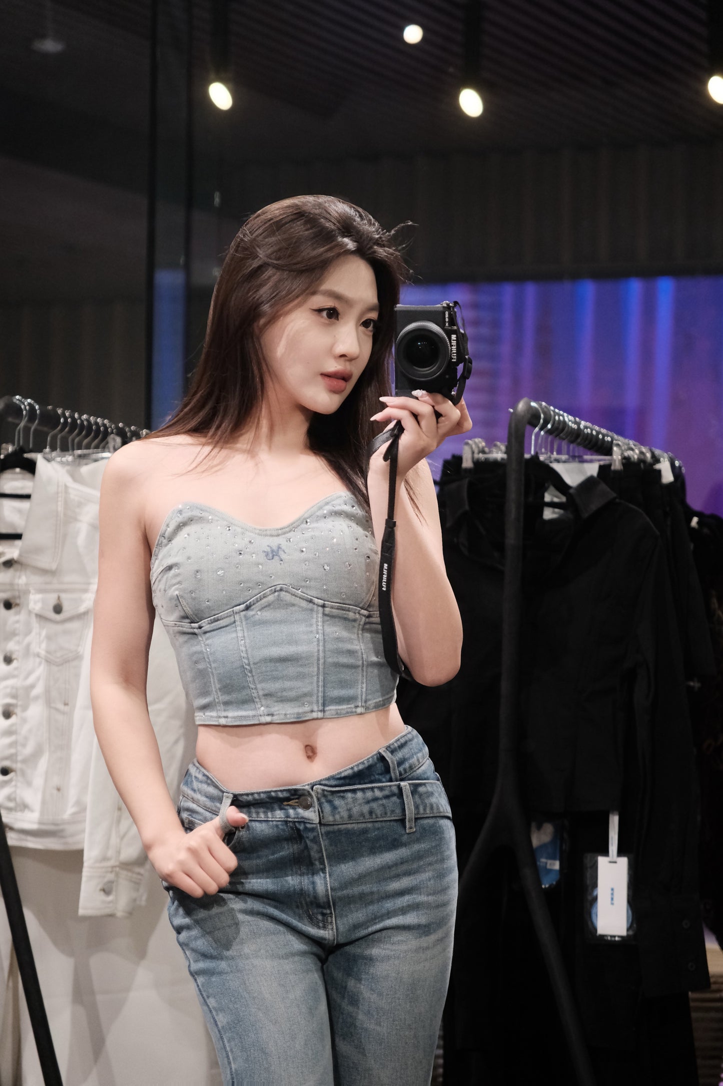 NAWS +5CM STRAIGHT JEANS LIGHT BLUE