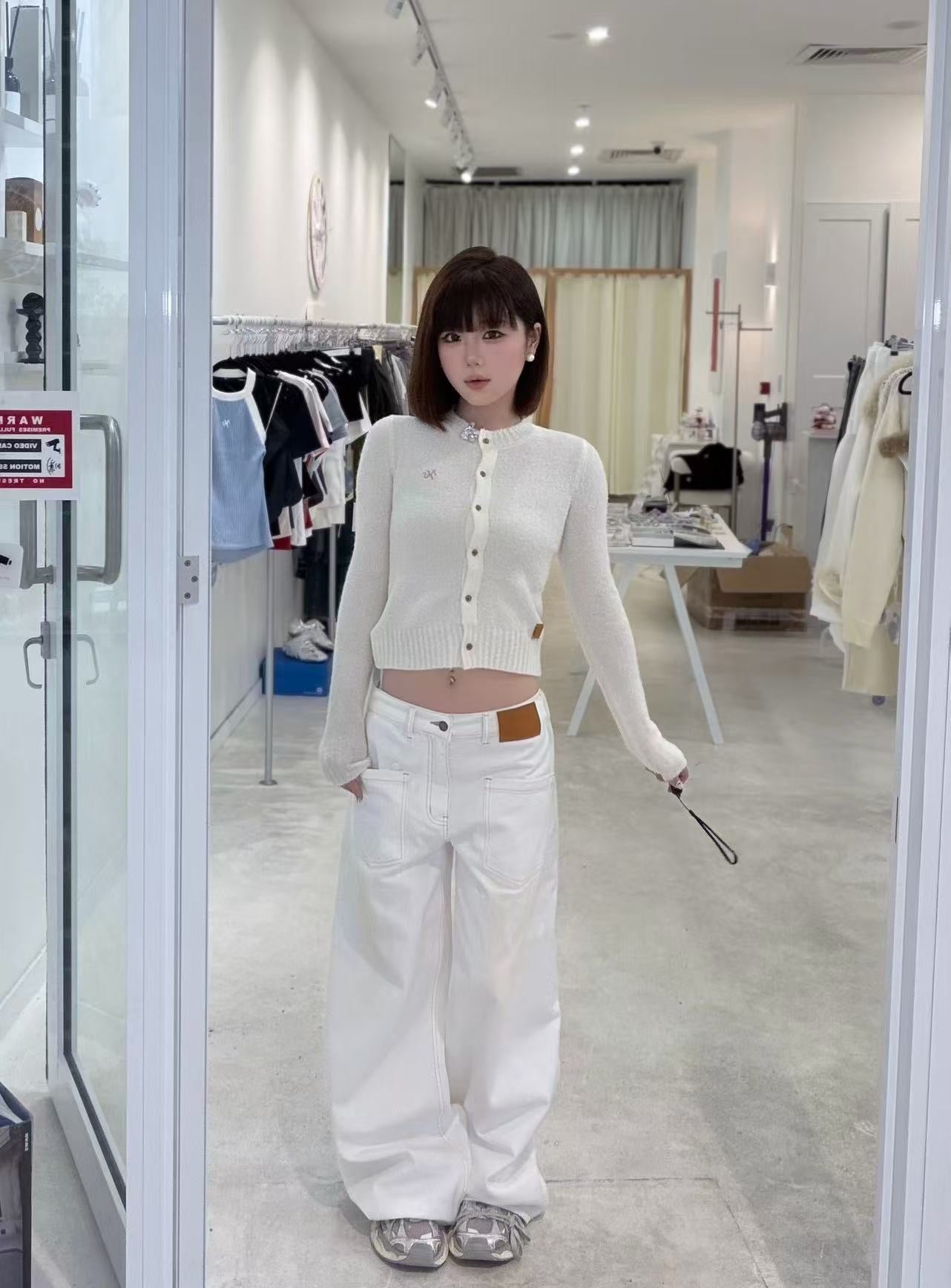 NAWS POLAR CREW-NECK KNIT CARDIGAN