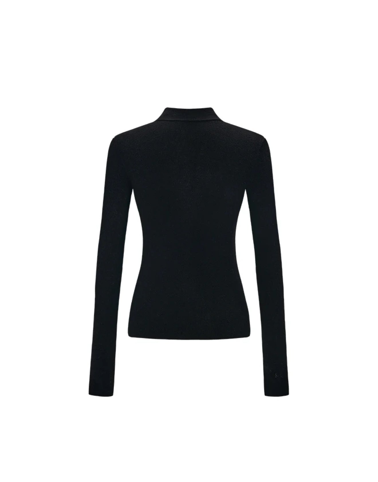 NAWS BLACK POLO WOOLEN KNITWEAR