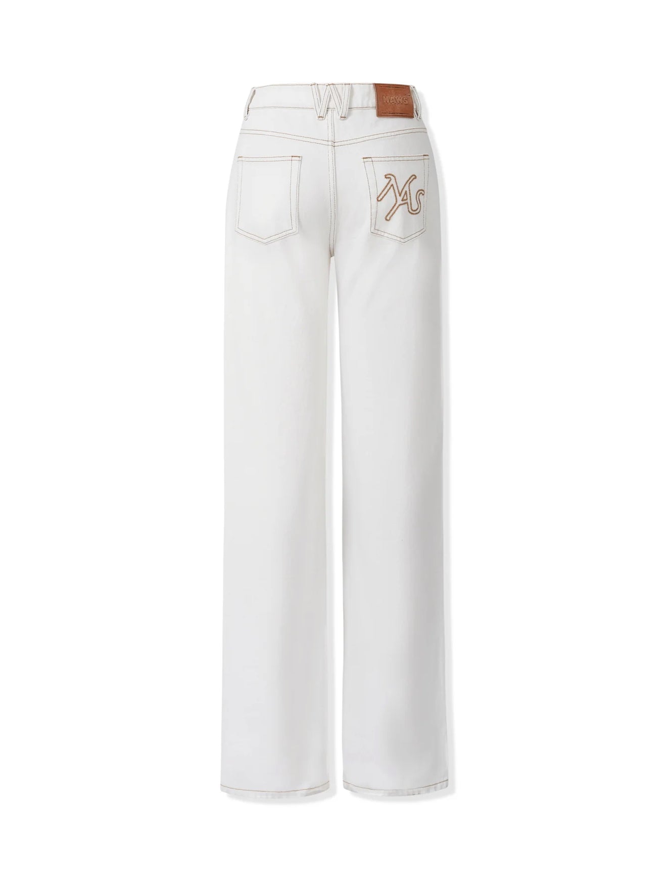 NAWS +5CM STRAIGHT JEANS WHITE