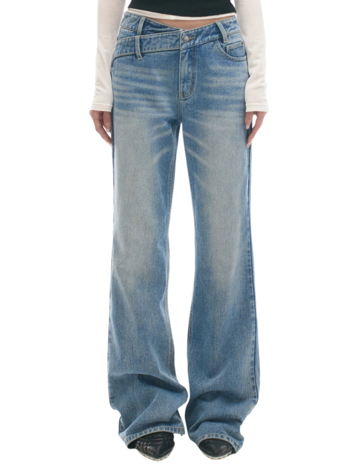 NAWS +5CM STRAIGHT JEANS LIGHT BLUE