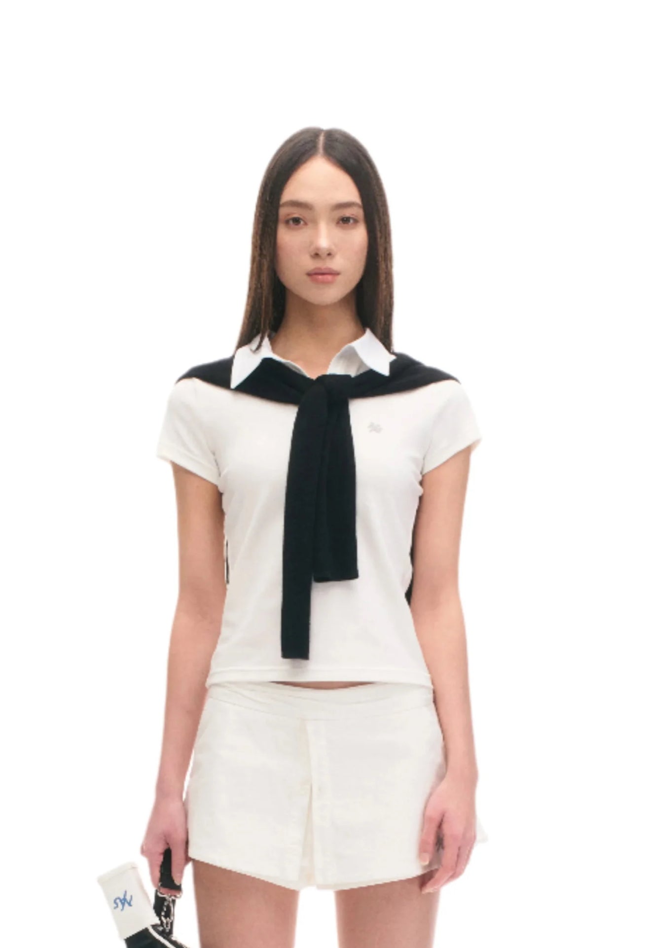 WHITE SEASIDE HOLIDAY POLO TEE