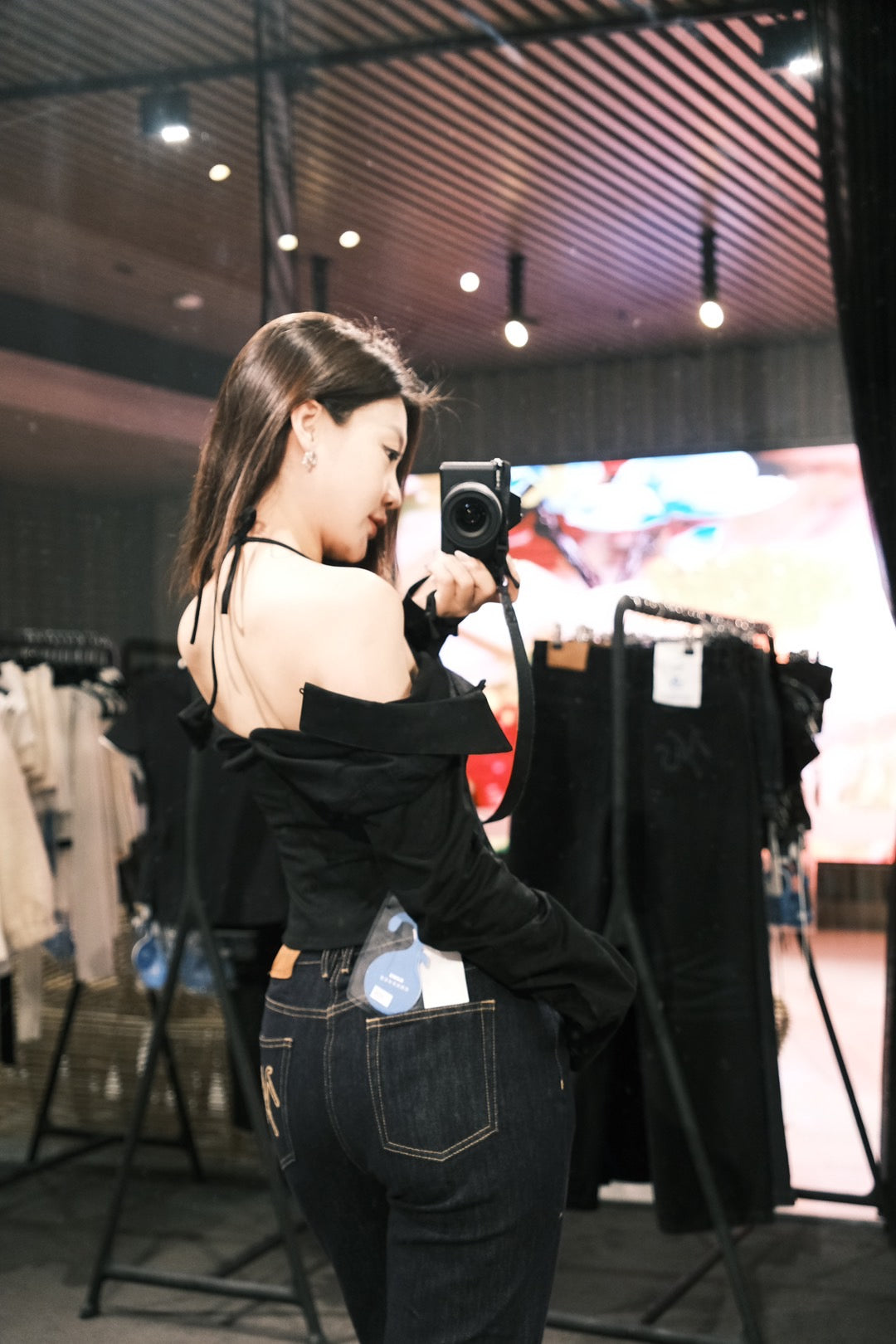 NAWS SIREN LACE BLACK SHIRT