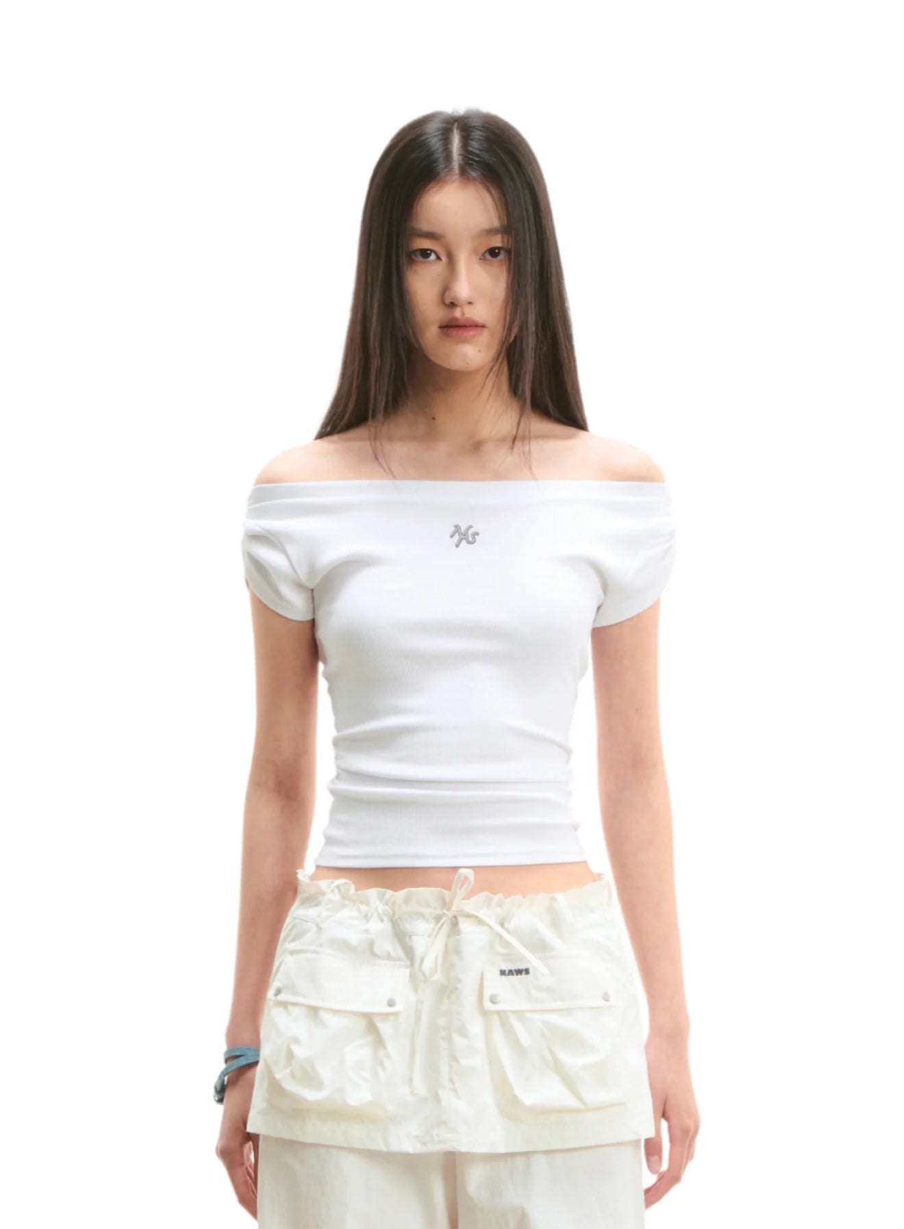 NAWS WHITE CLASSIC HOURGLASS TEE