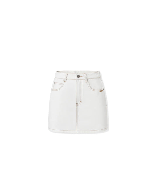 NAWS SELVEDGE ORIGINAL DENIM SKIRT WHITE