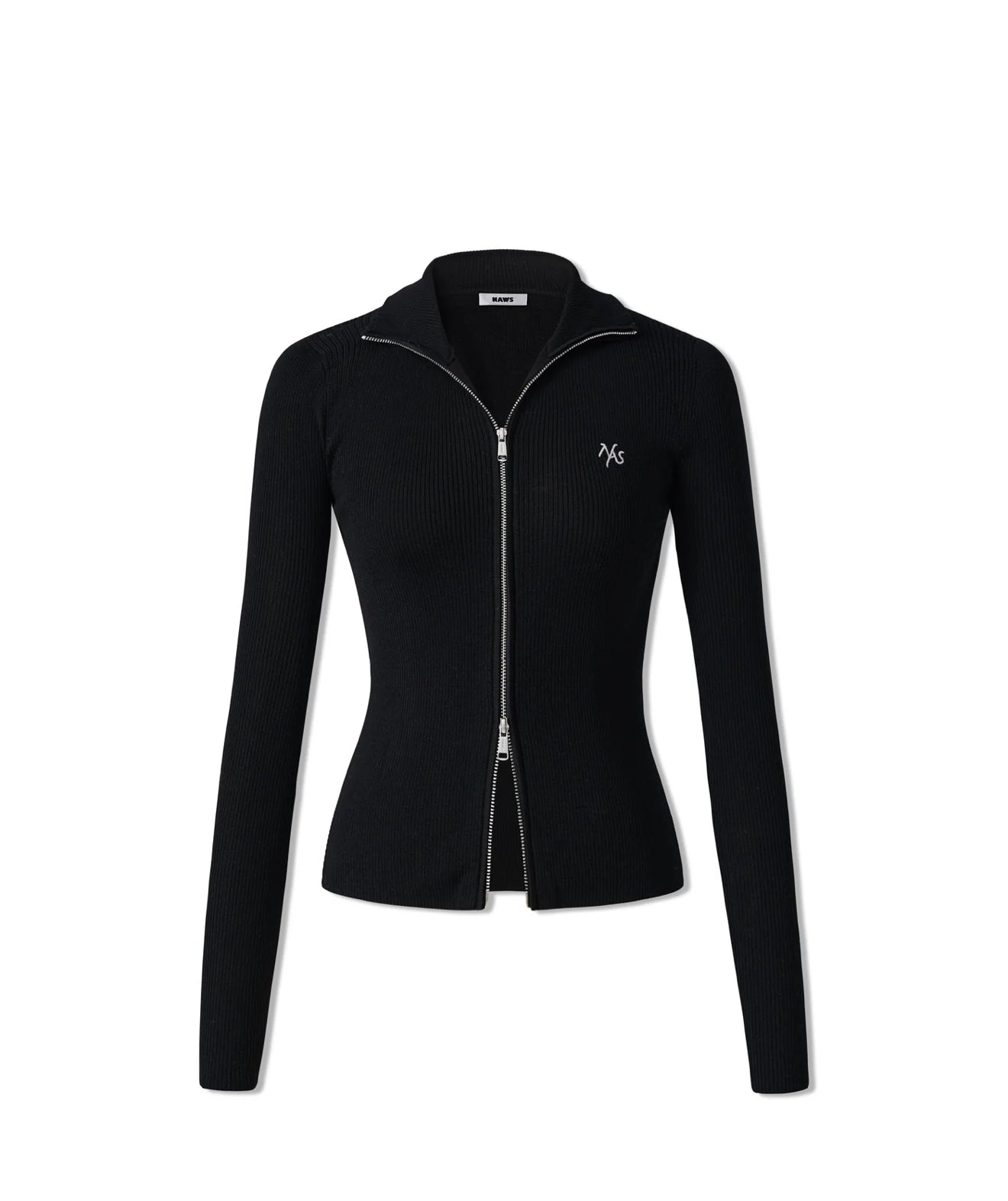 NAWS BLACK CLASSIC LOGO KNIT CARDIGAN