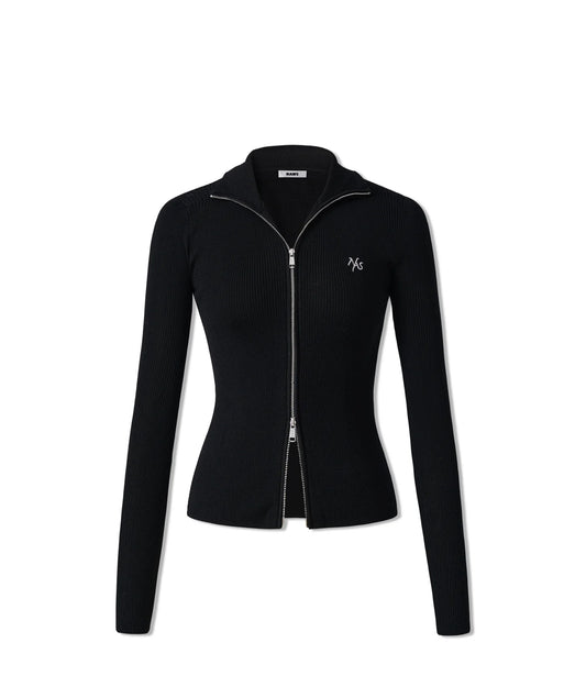NAWS BLACK CLASSIC LOGO KNIT CARDIGAN