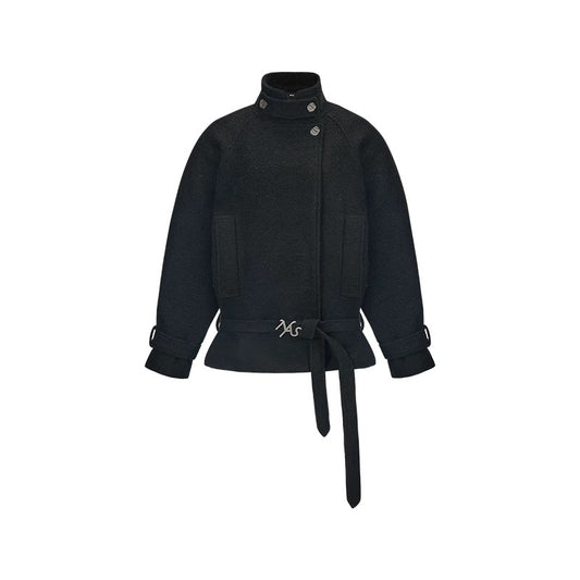 NAWS BLACK WOOL COAT