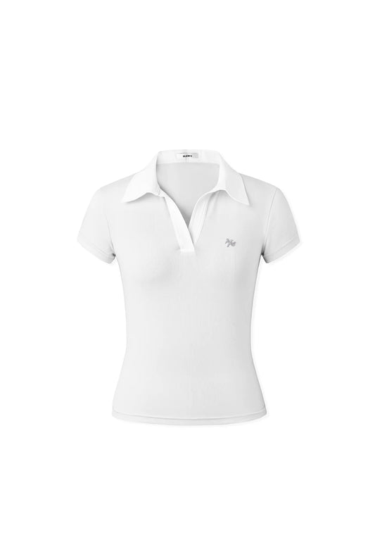 WHITE SEASIDE HOLIDAY POLO TEE