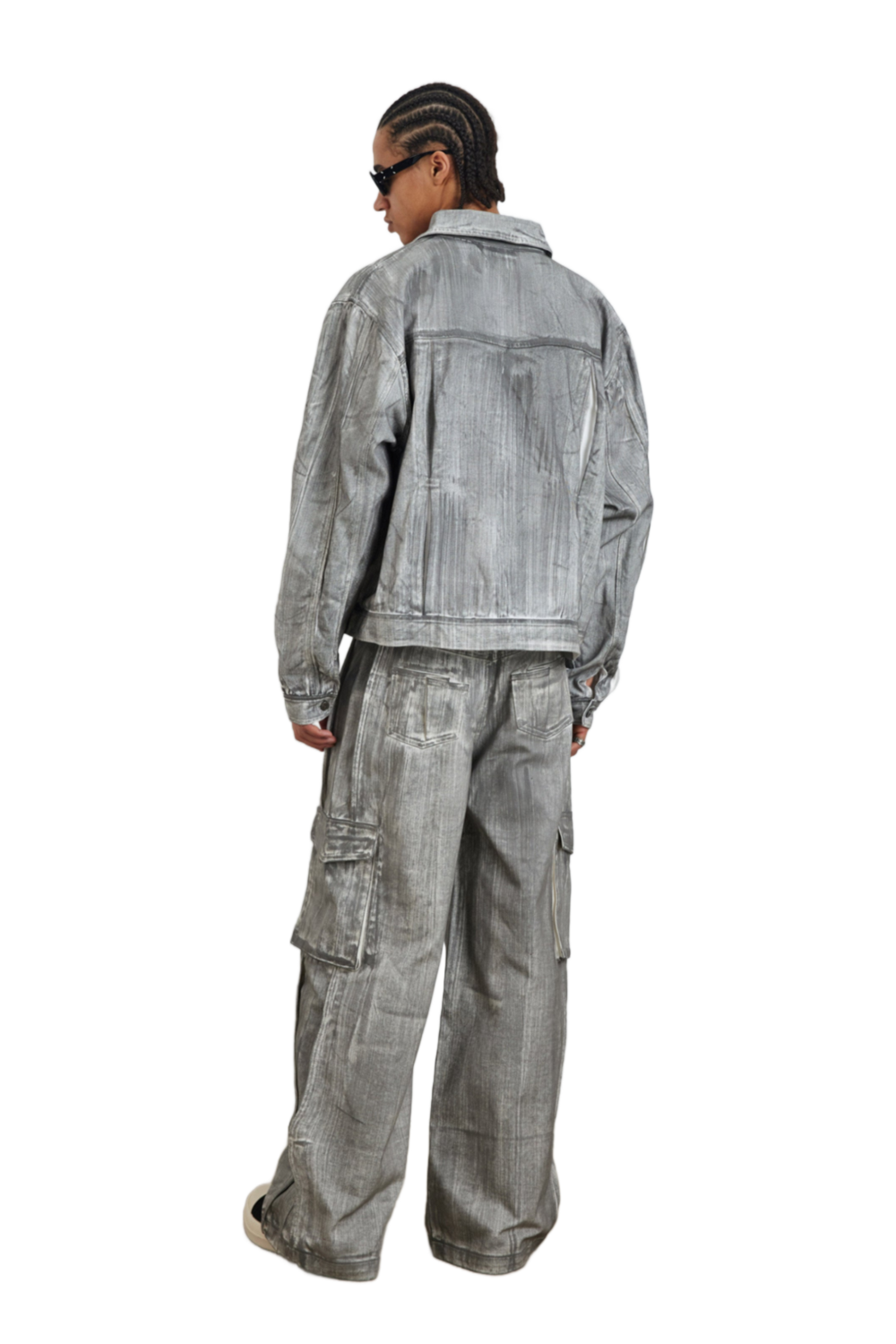 YJ1 SCRAWL OVERSIZED DENIM JACKET