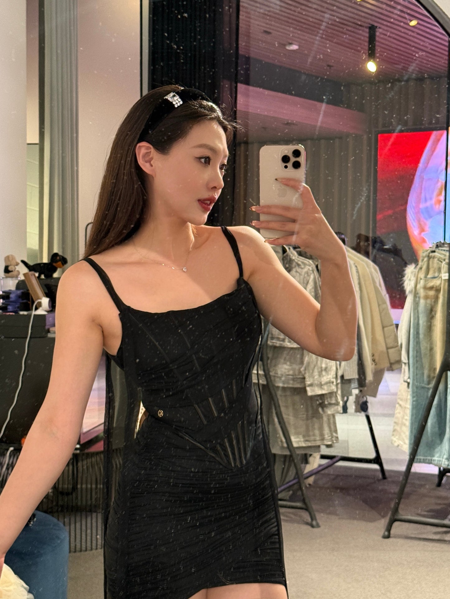 Sheer luck black Off-Shoulder Bodycon Dress