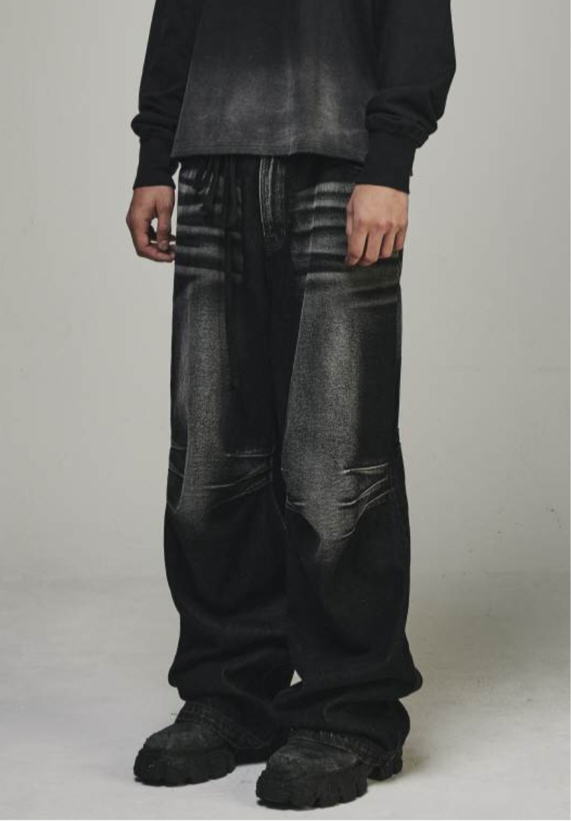 BLR black washed denim pants