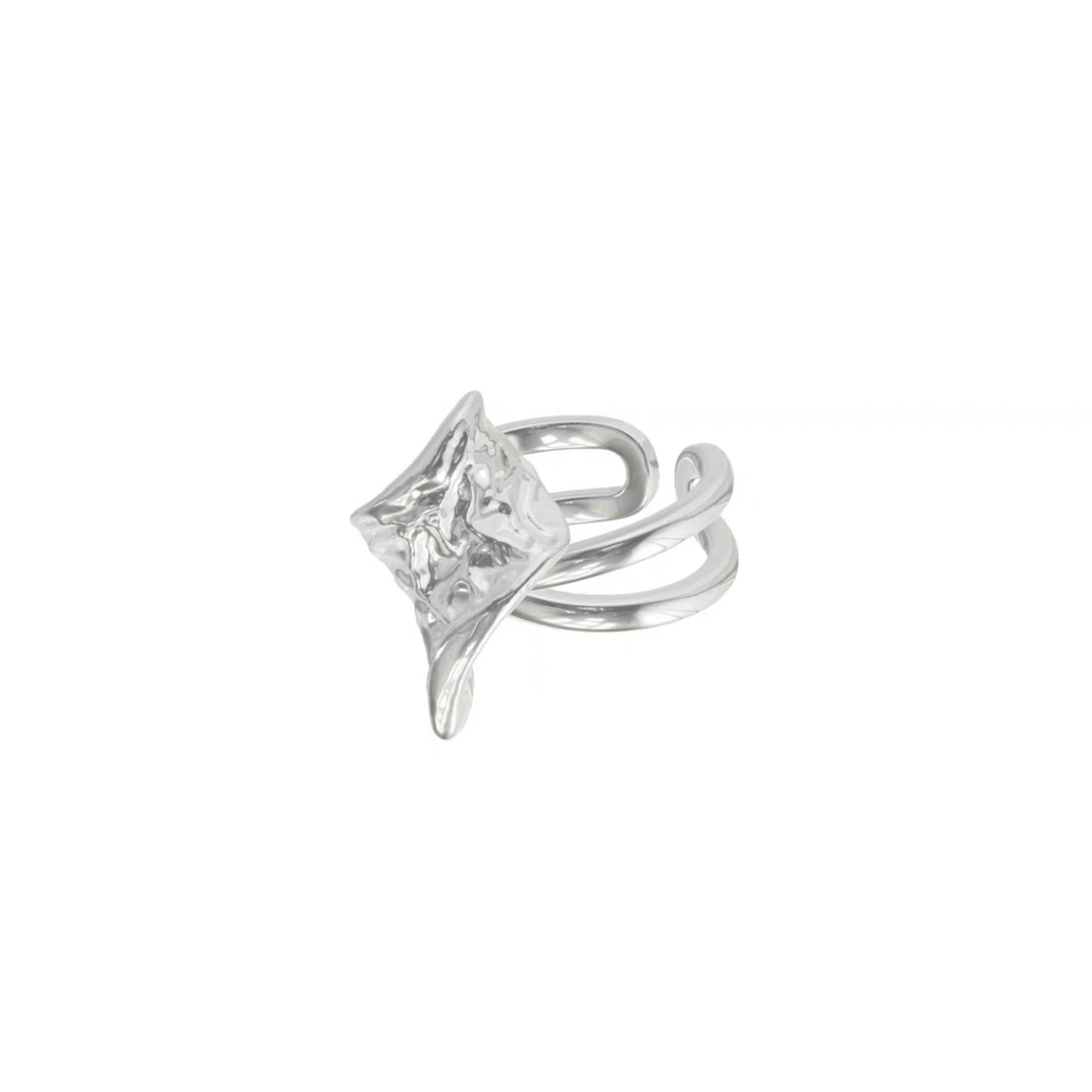 Miowrhyme silver cross ring