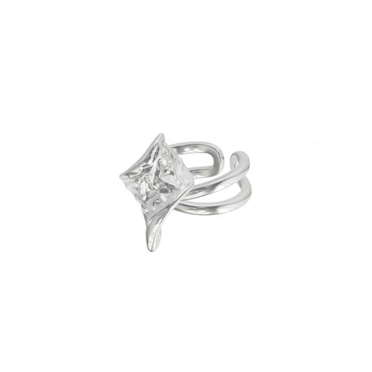 Miowrhyme silver cross ring
