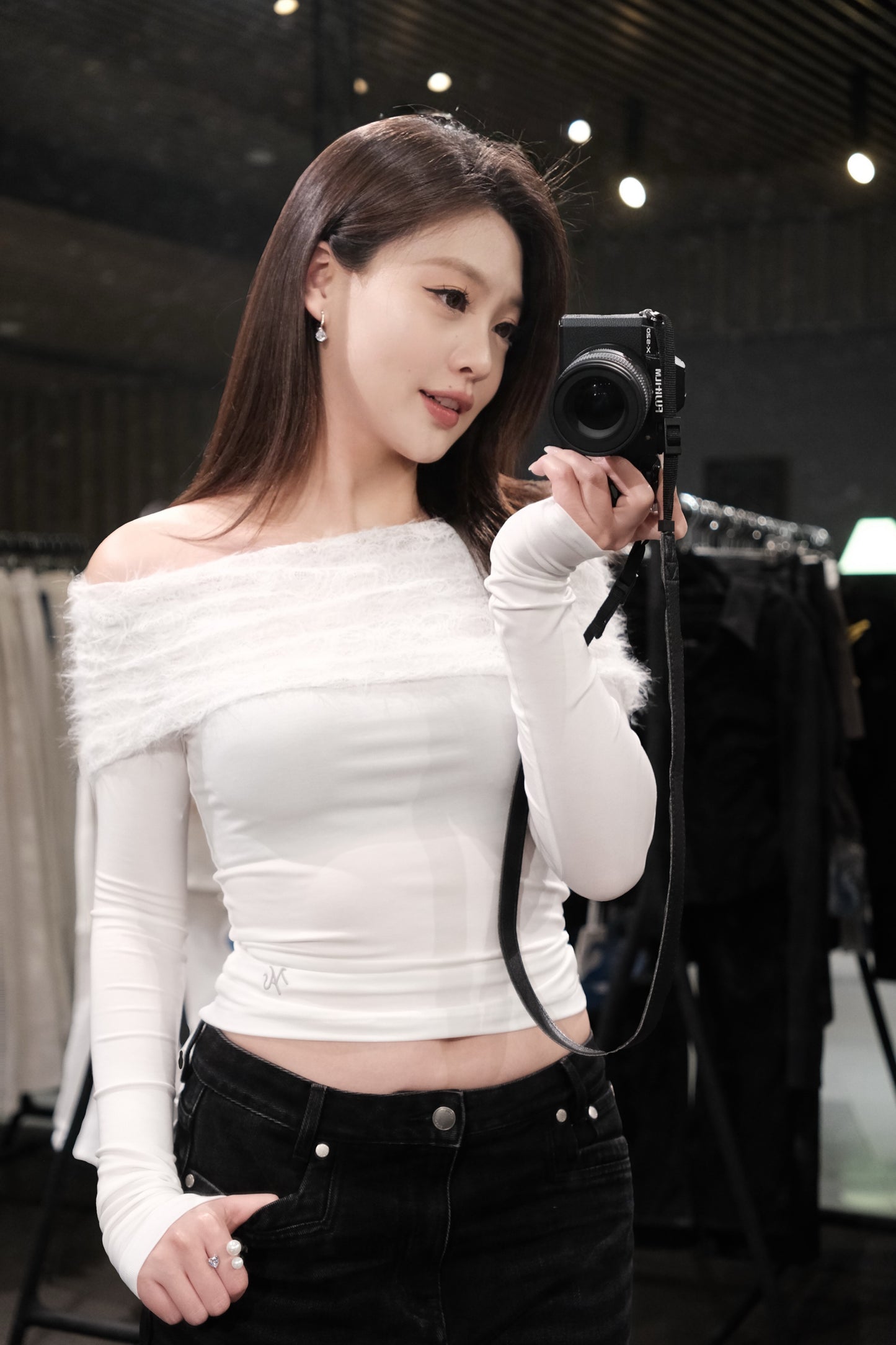 NAWS WHITE ICY-ROSE LONG SLEEVE TEE