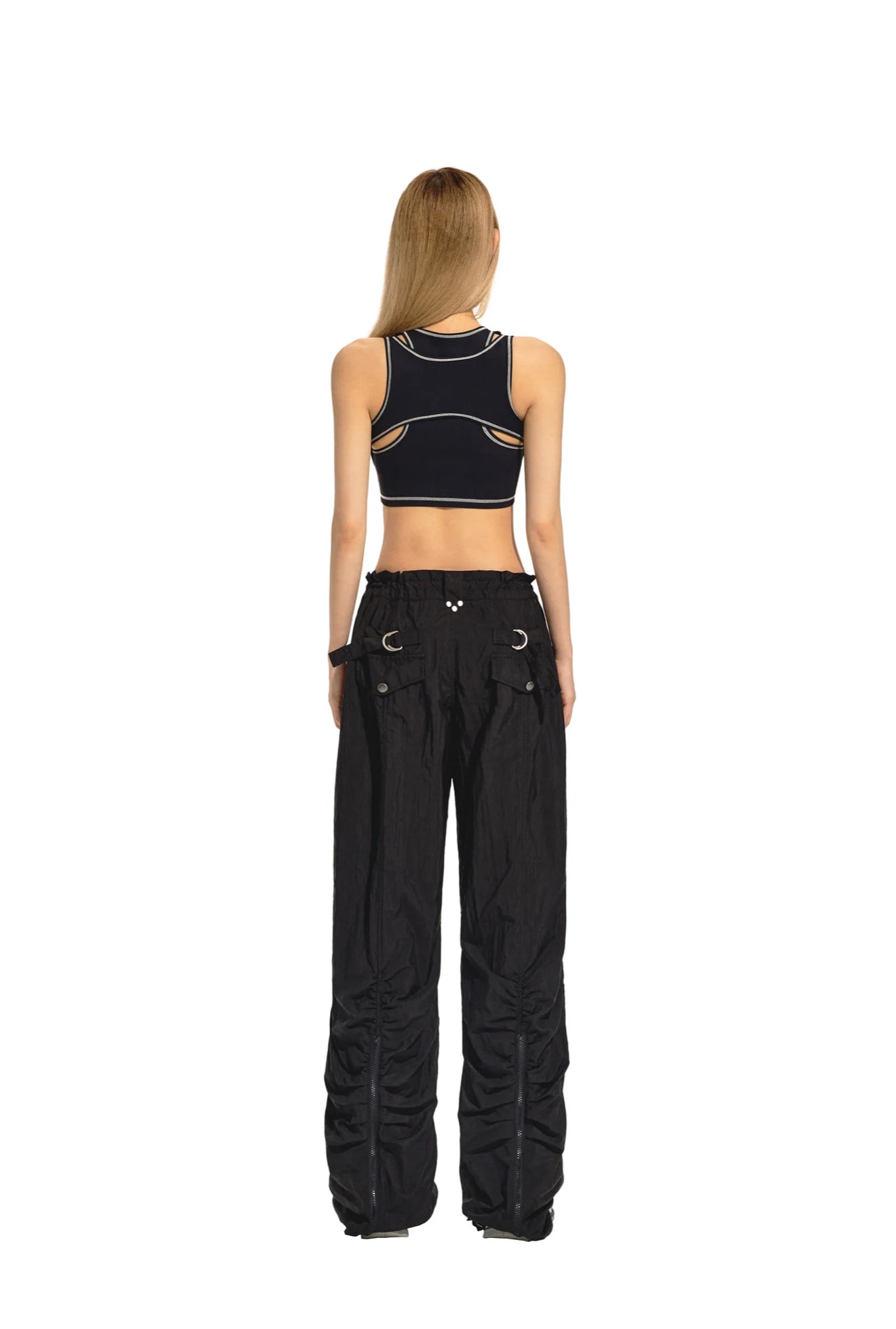 NAWS BLACK STURDY ZIPPER BRA