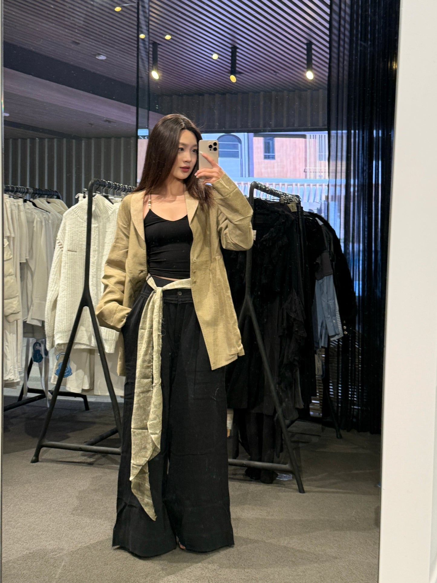 Elywood FLAXEN REVERSIBLE PANEL BLAZER
