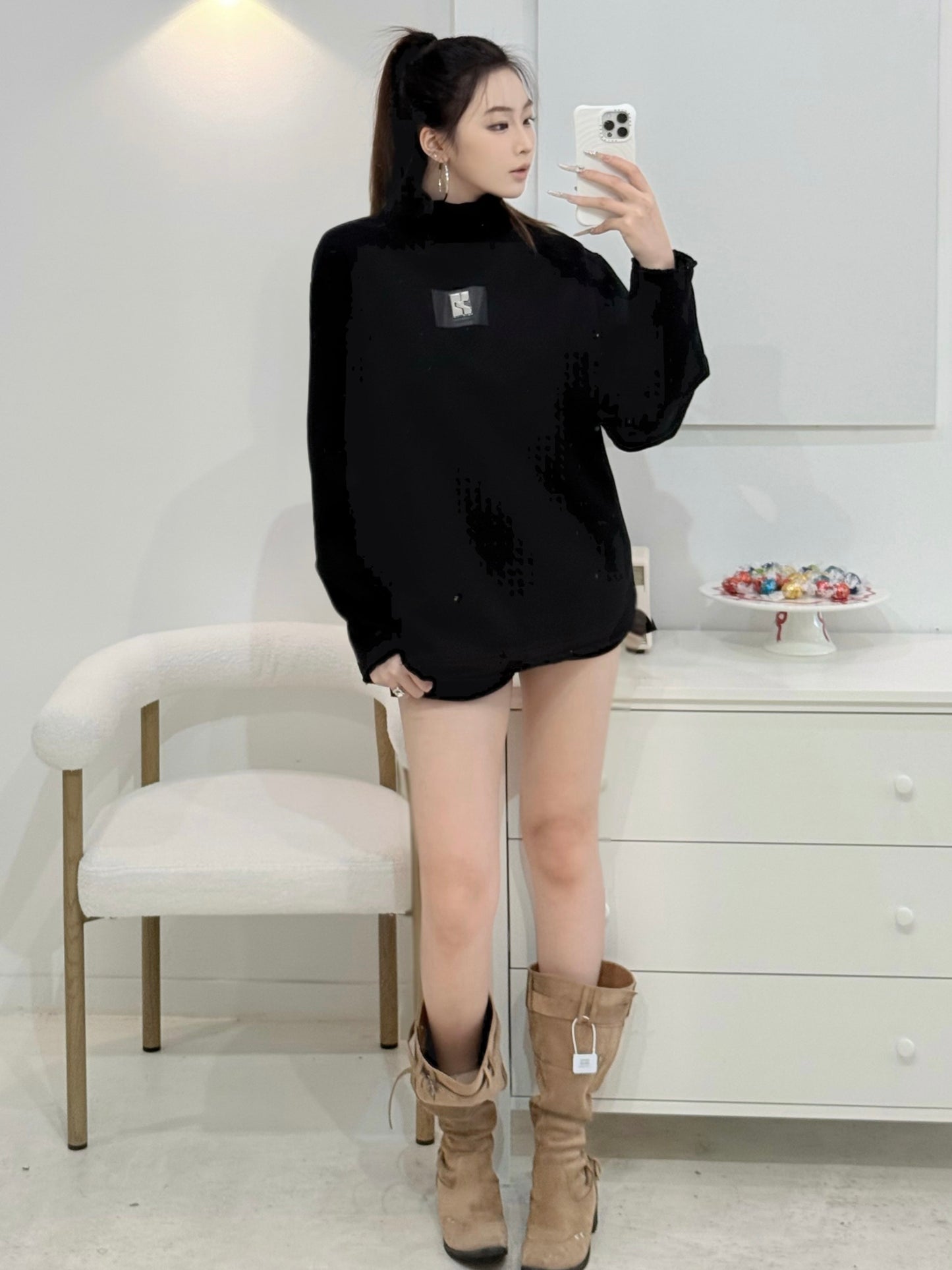 YJ1 SELF-HEATING TURTLENECK HOODIE