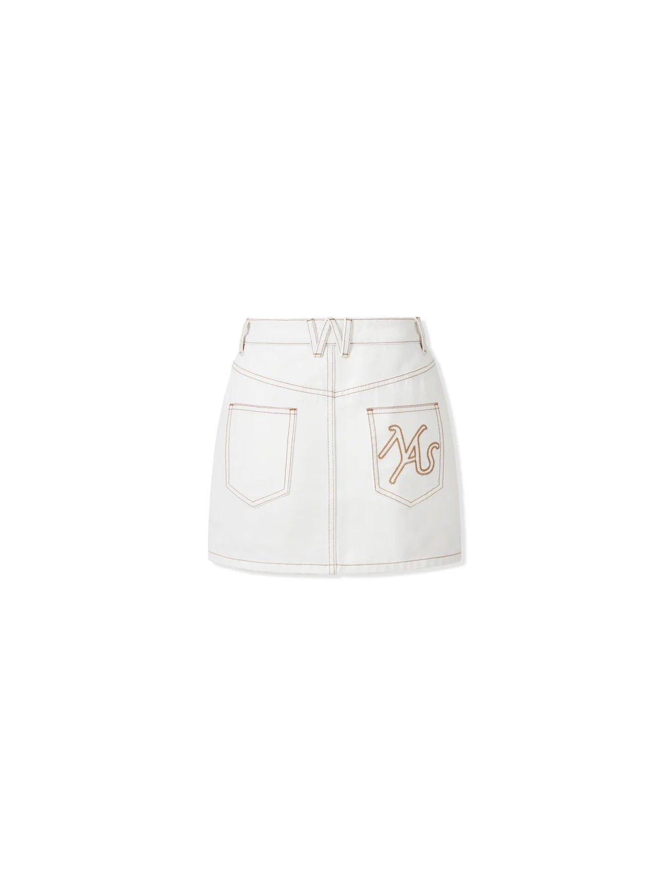 NAWS SELVEDGE ORIGINAL DENIM SKIRT WHITE