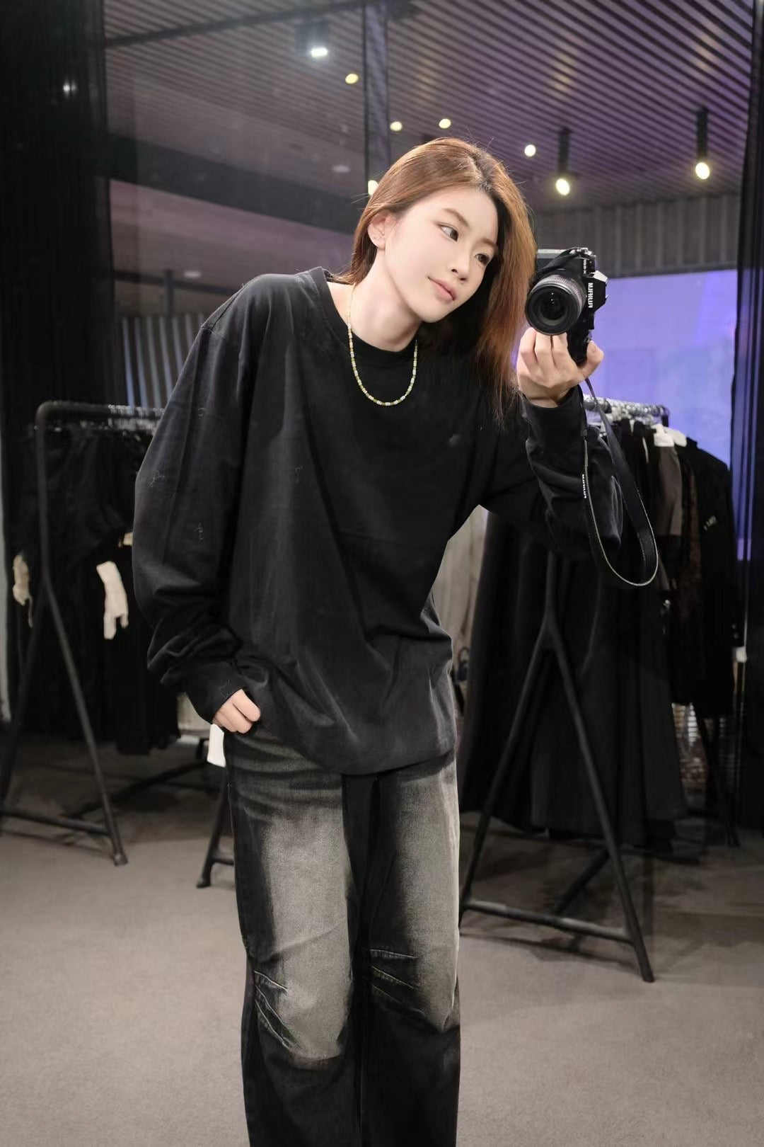 BLR BLACK WASHED HOODIE