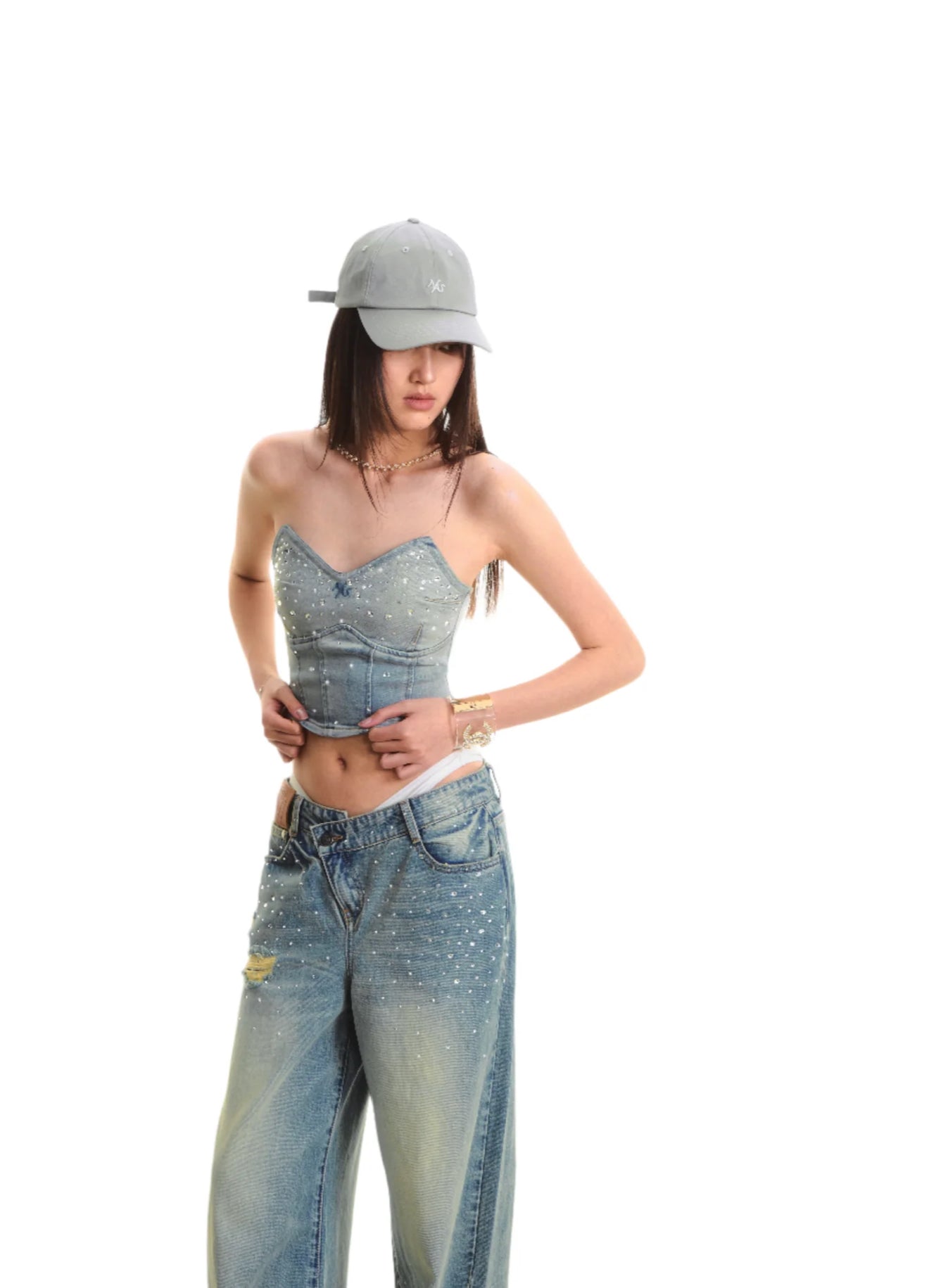 NAWS CARAT DENIM BUSTIER