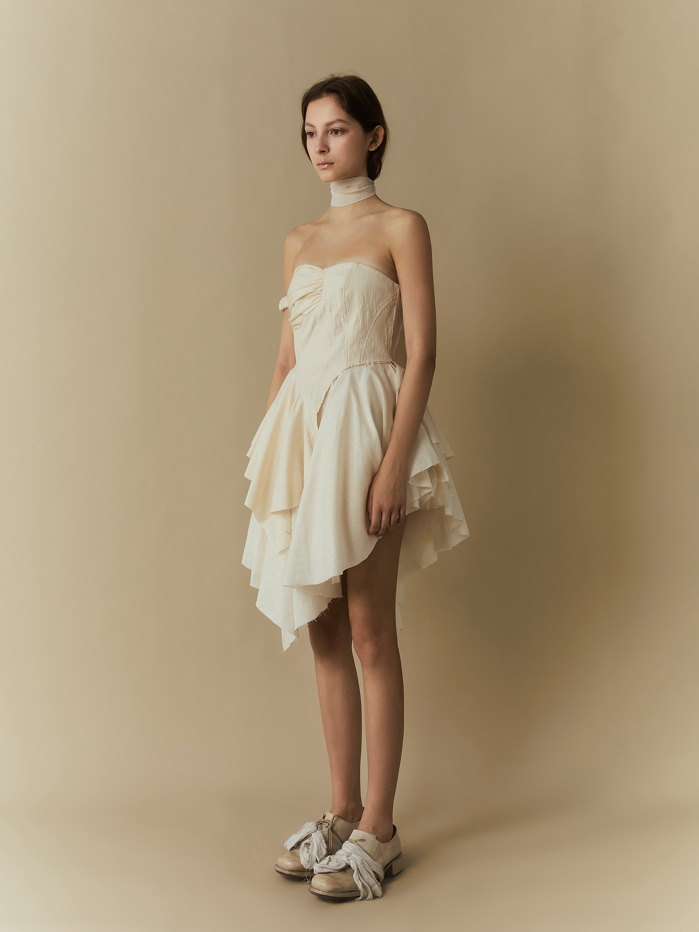 Elywood WHITE BANDEAU SHORT DRESS