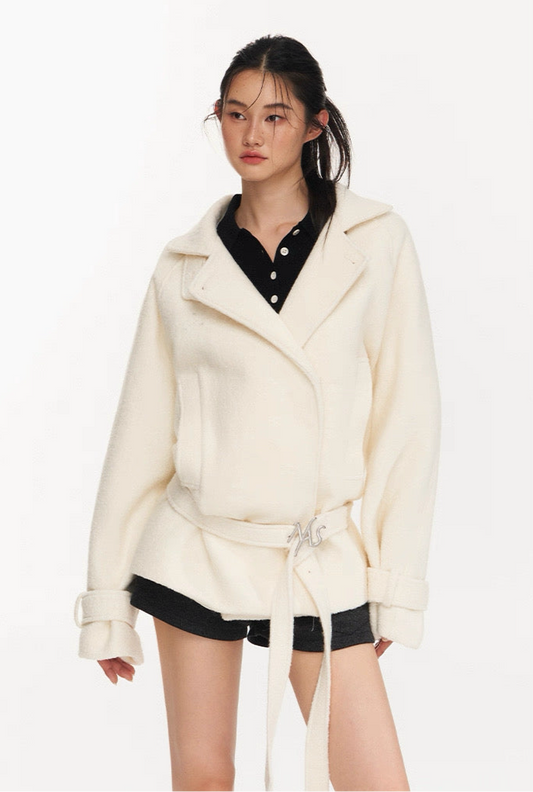 NAWS white wool coat