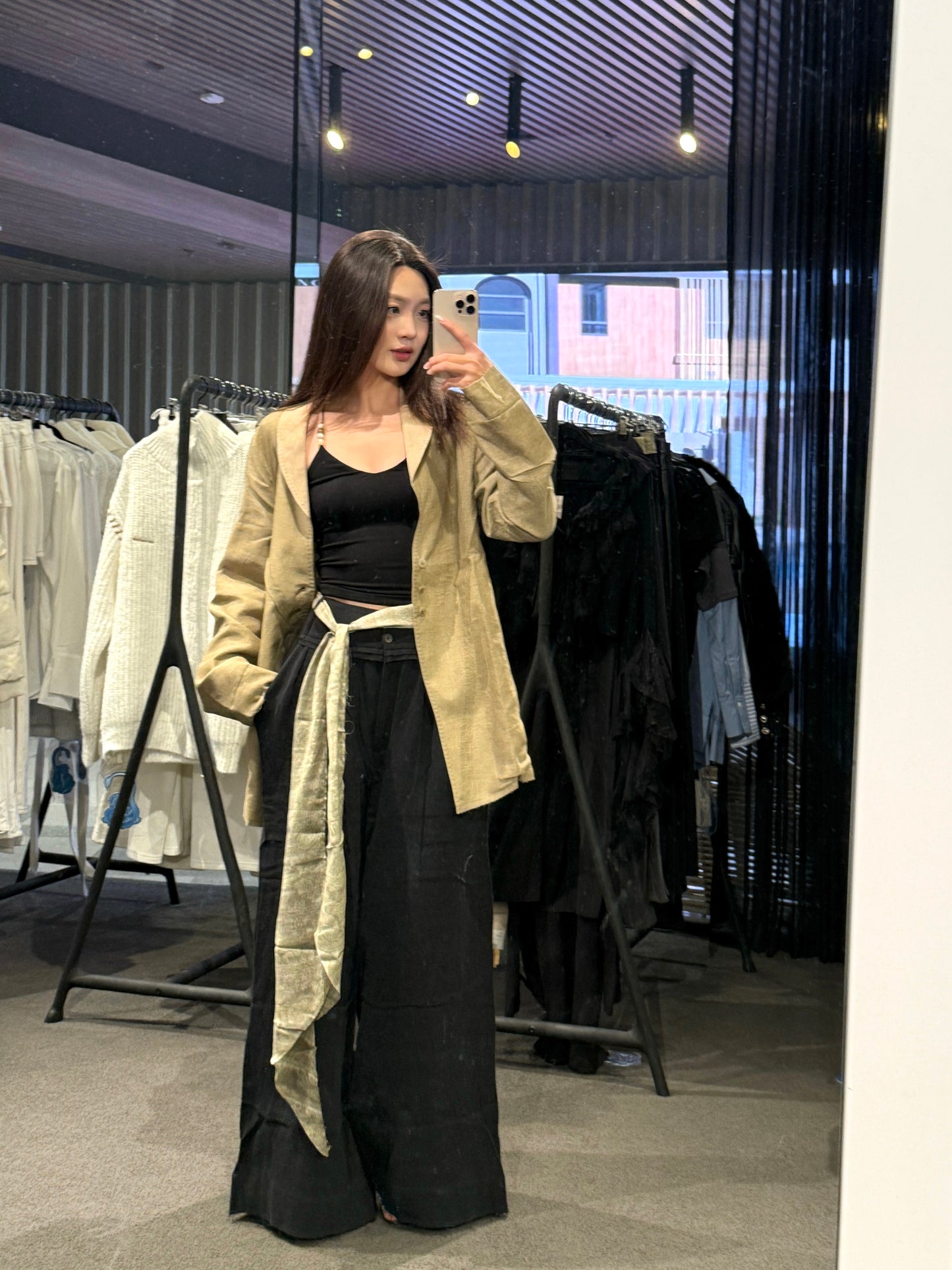 Elywood FLAXEN REVERSIBLE PANEL BLAZER