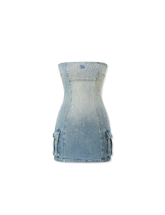 NAWS CARAT DENIM TUBE DRESS