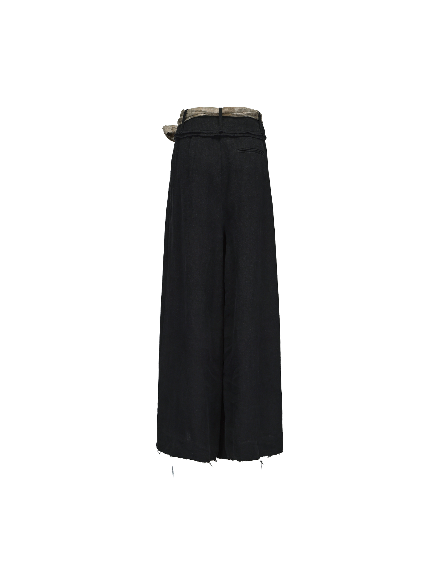 ELYWOOD COLORBLOCK BELTED WIDE-LEG PANTS