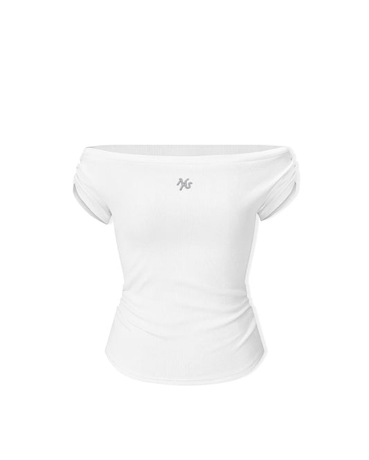 NAWS WHITE CLASSIC HOURGLASS TEE