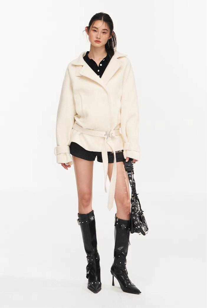 NAWS white wool coat