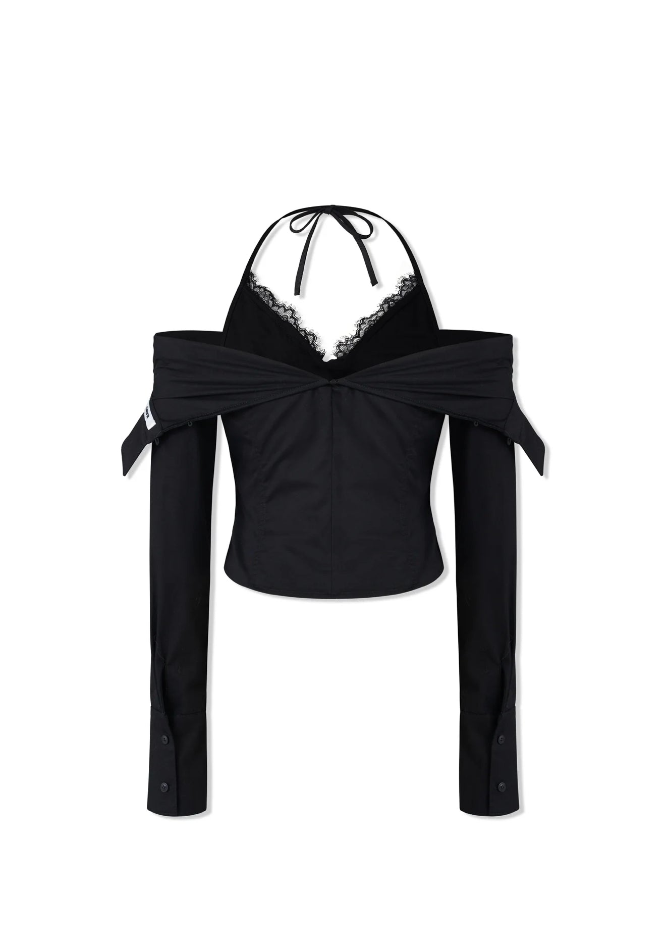 NAWS SIREN LACE BLACK SHIRT