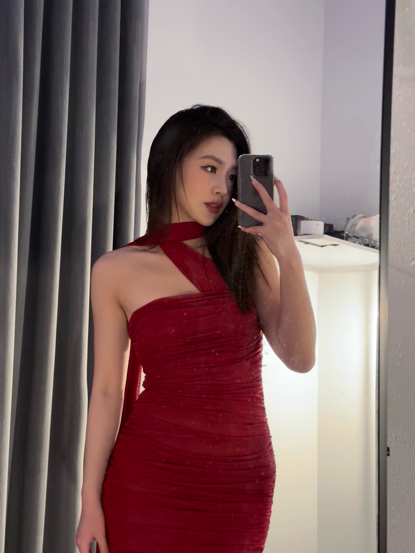 Nana Jacqueline Kimberly Maxi Dress (Red)