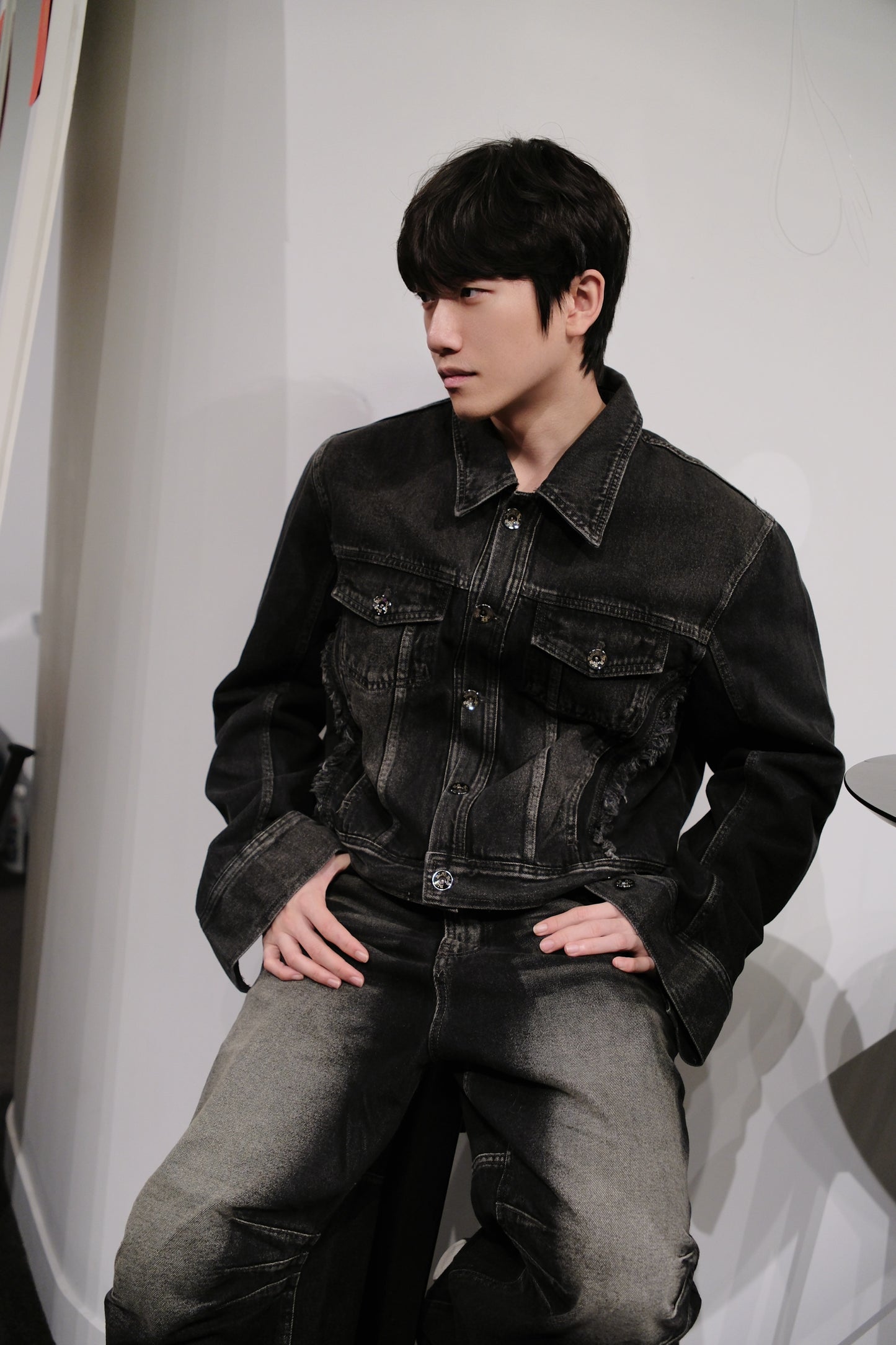 BLR black washed denim pants