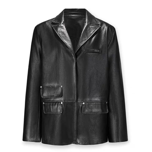 NAWS leather suit blazer
