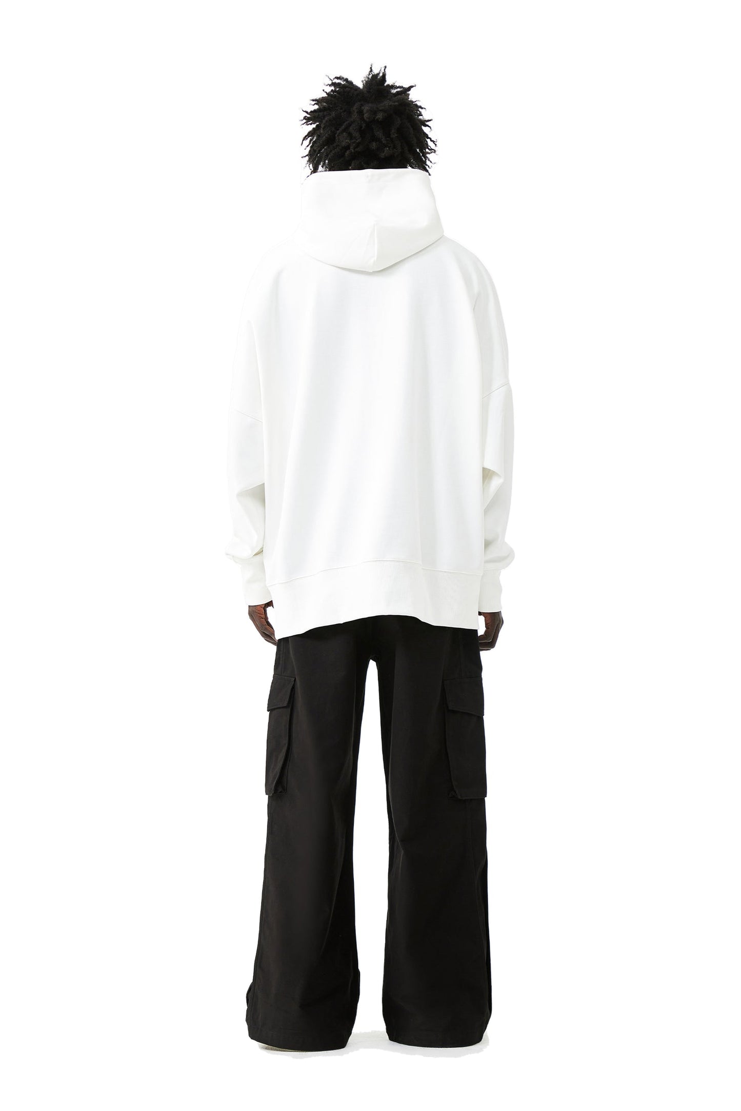 YJ PRINTED HOODIE IN WHITE