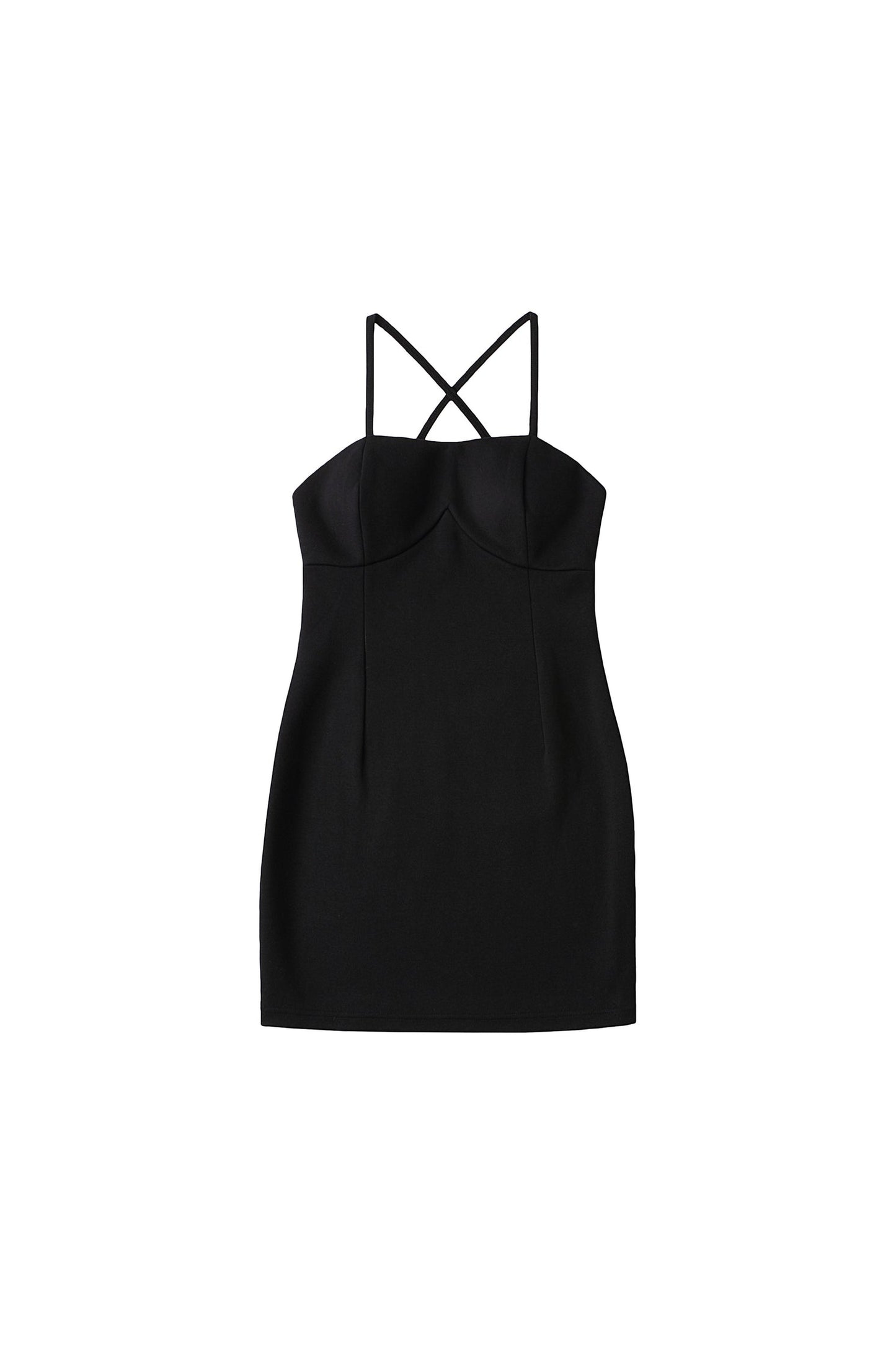 YJ1 CROSS-BACK DRESS IN BLACK