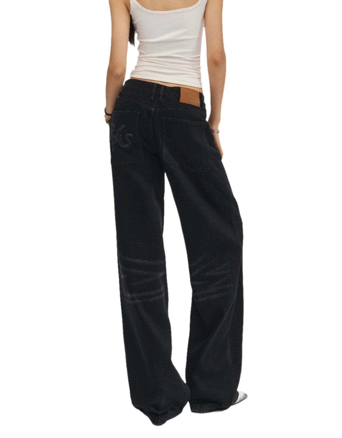 NAWS COW SCRATCH JEANS IN BLACK