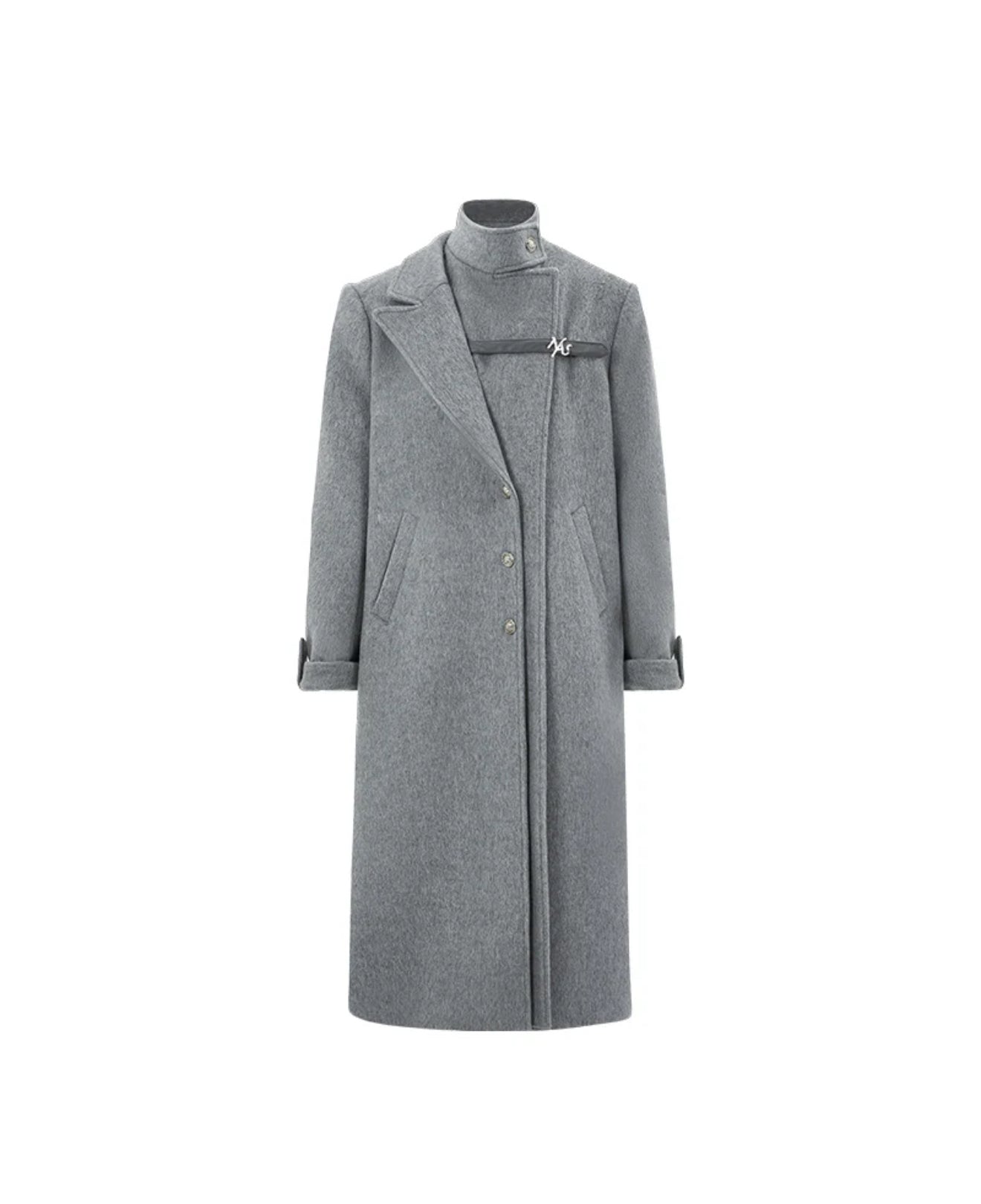 NAWS GRAY WOOL COAT