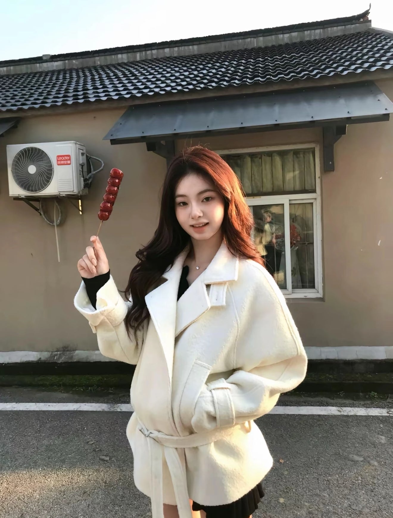 NAWS white wool coat