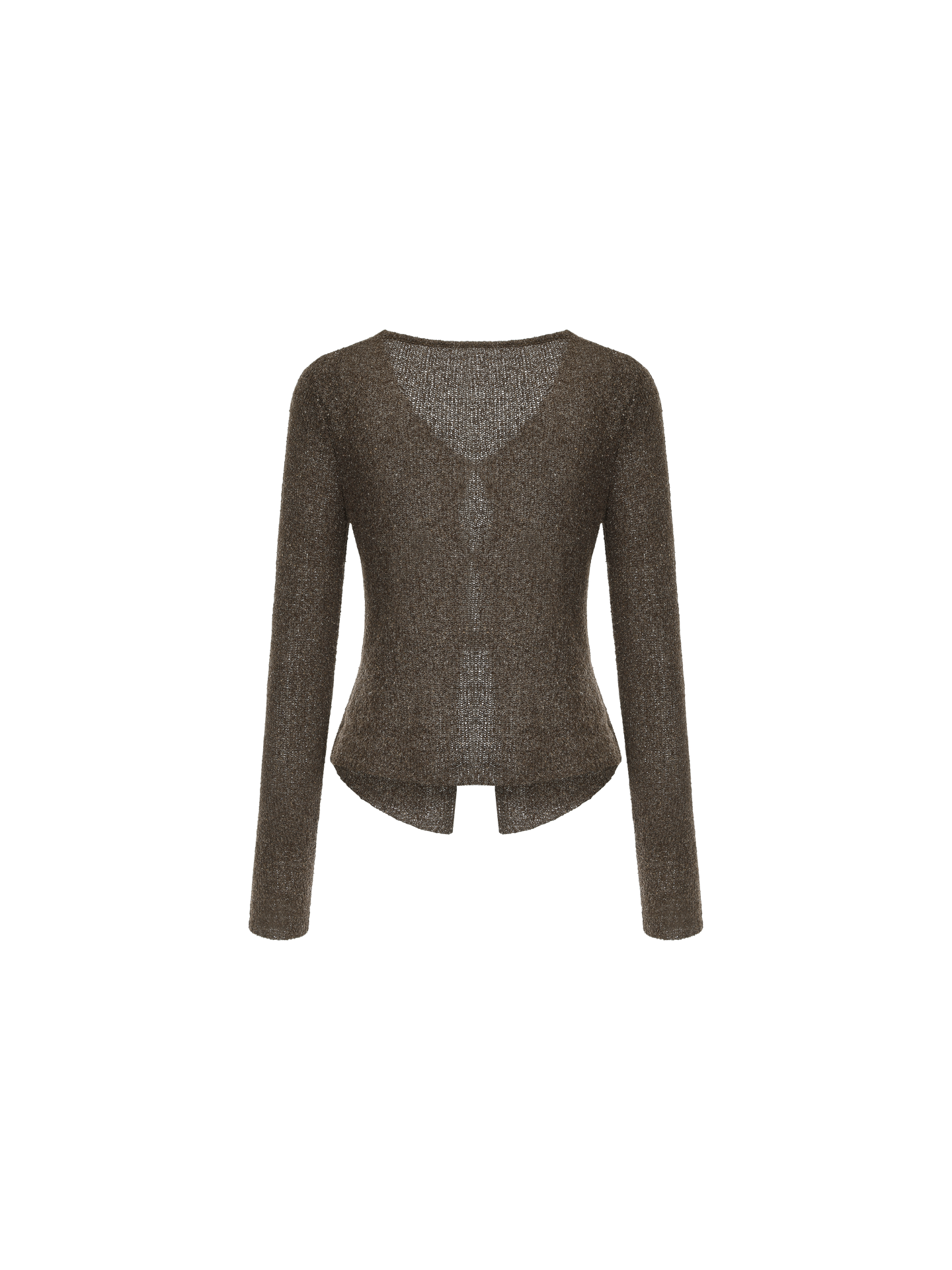 ELYWOOD MOCHA TEXTURED KNIT SWEATER