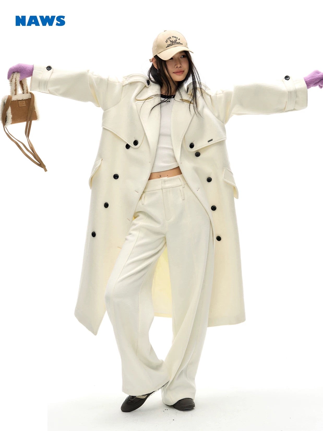 NAWS WOOL STRAIGHT LEG PANTS