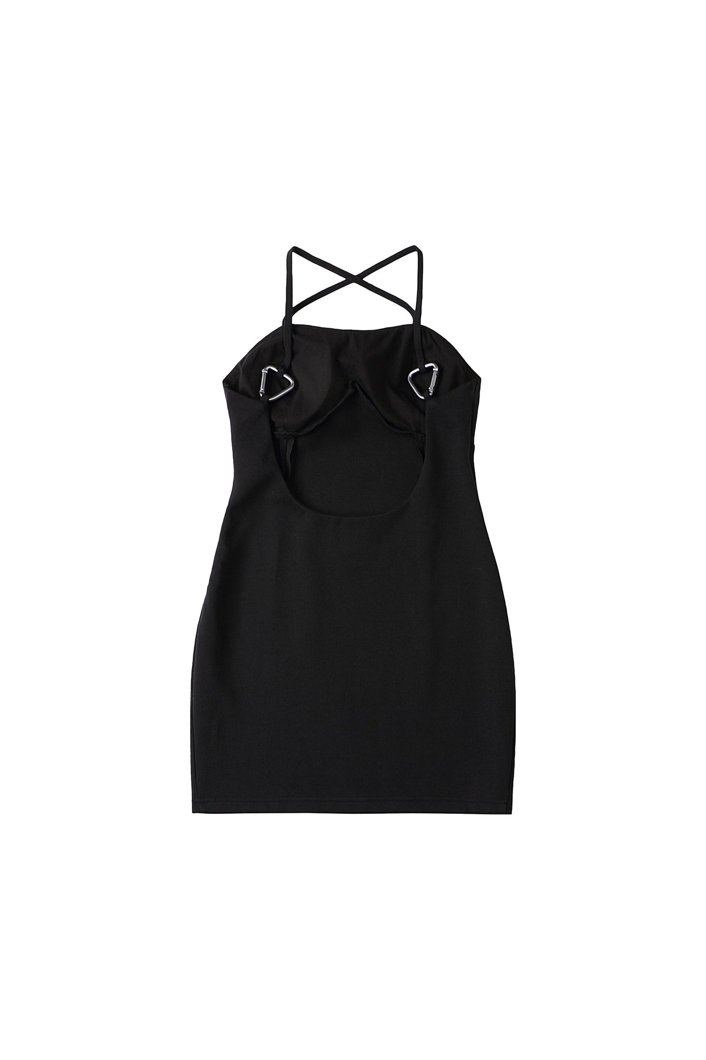 YJ1 CROSS-BACK DRESS IN BLACK