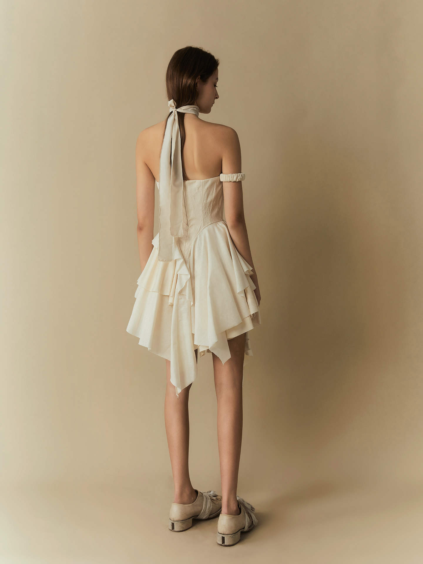 Elywood WHITE BANDEAU SHORT DRESS