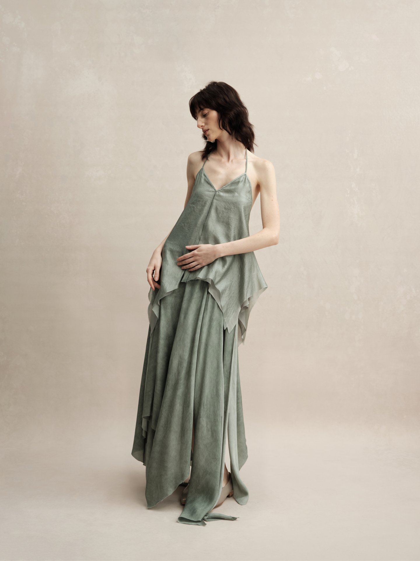 ELYWOOD BLUE-GREEN WIND CHIME TASSEL TOP