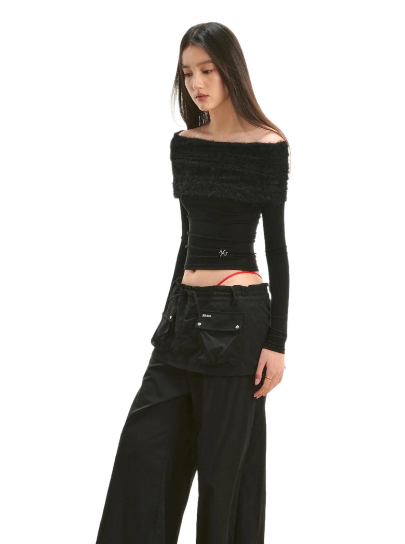 NAWS BLACK ICY-ROSE LONG SLEEVE TEE