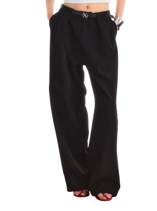 NAWS BLACK CIGARETTE SUIT STRAIGHT PANTS