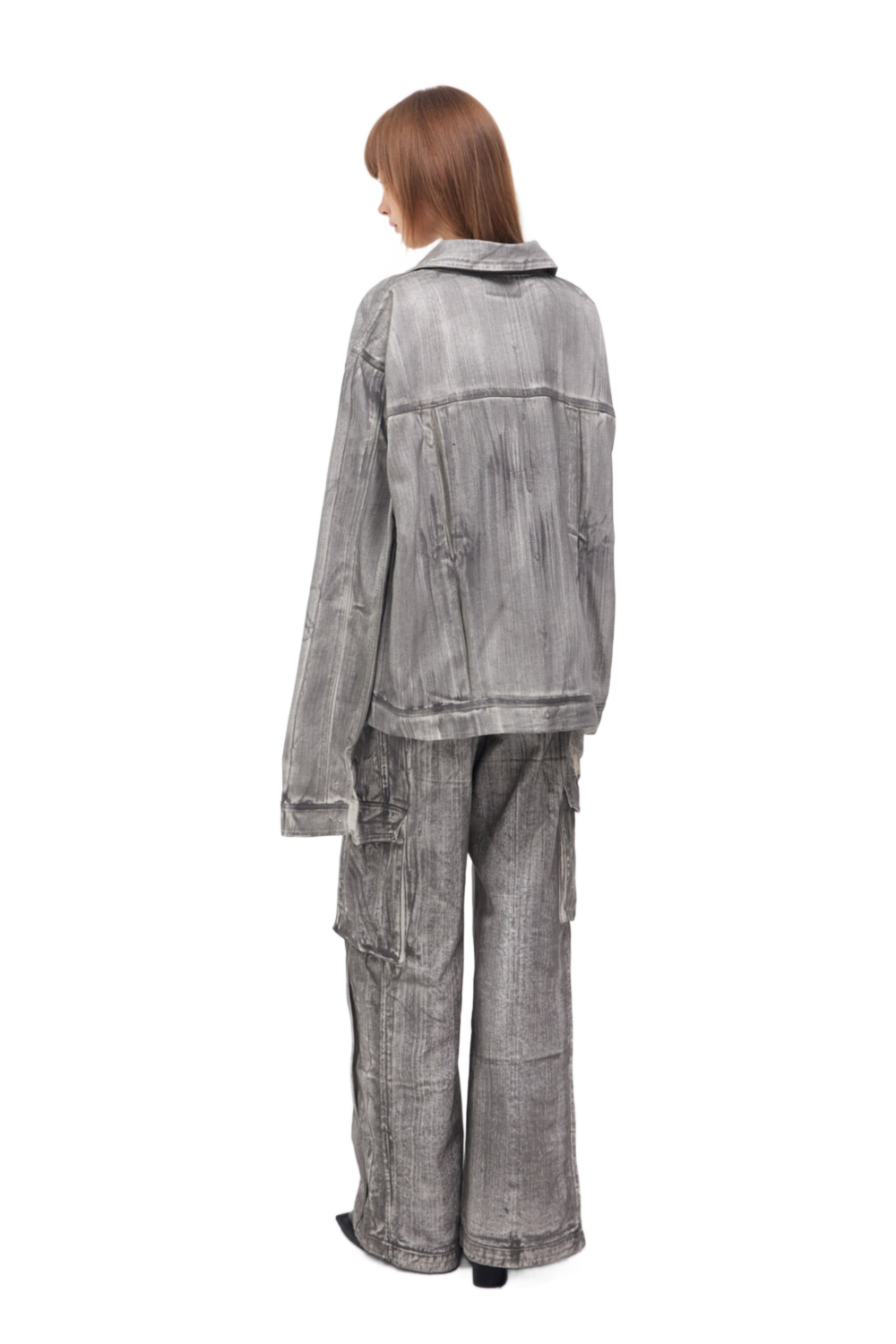 YJ1 SCRAWL OVERSIZED DENIM JACKET