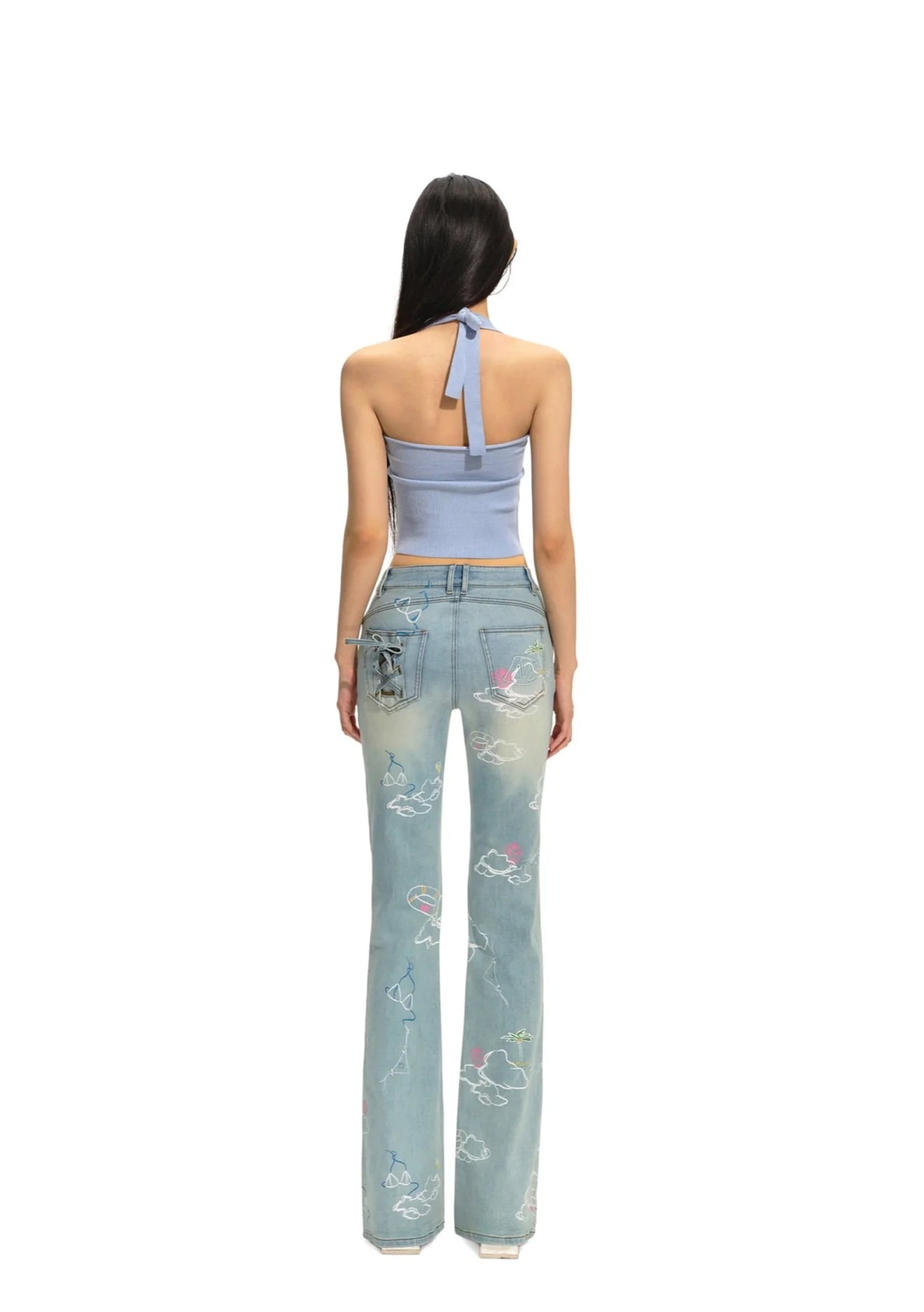 NAWS BABY BLUE LAZY STRAP TOP